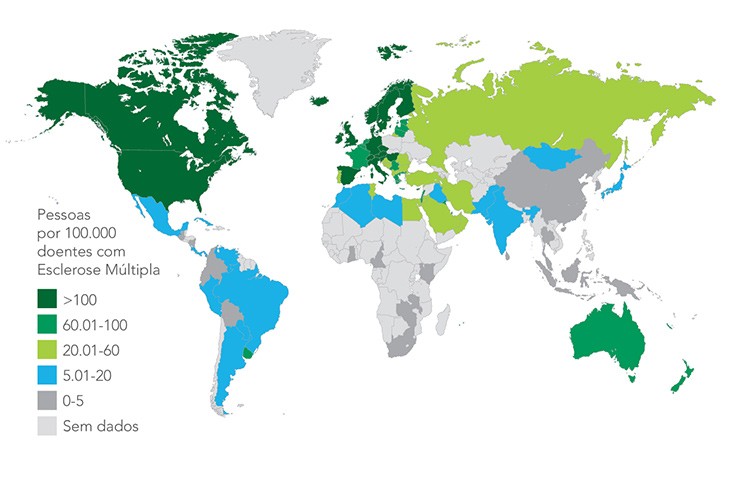 mapa prevalência da esclerose multipla